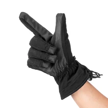 Зимние теплозащитные лыжные перчатки, кожаные перчатки с подогревом, водонагреватели, перчатки для велоспорта, мотоцикла, катание на велосипеде, перчатки унисекс