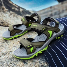 outdoor sandals for mens leather sports waterproof summer male toe slippers walking breathable shoes large sizes 48 beach