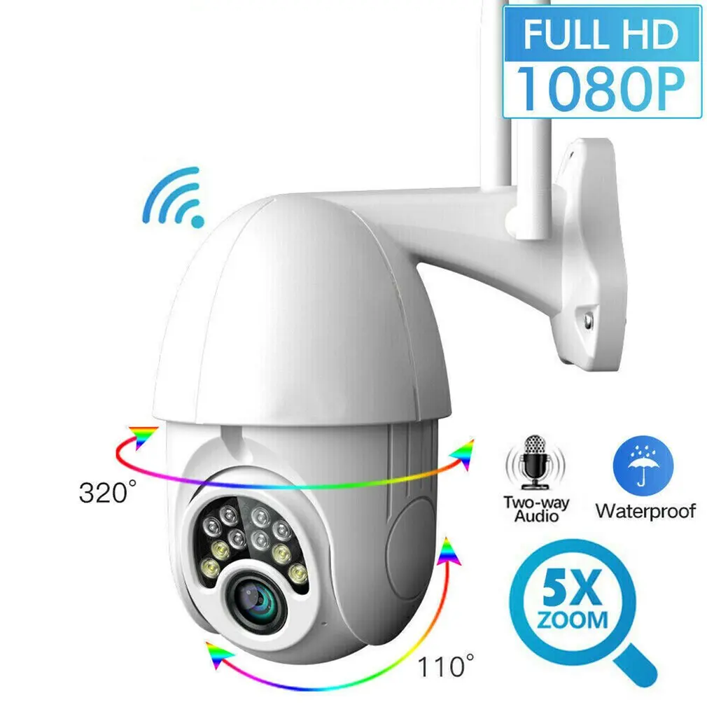 

1080P IP Camera Wifi Outdoor Speed Dome Wireless Wifi Security Camera Pan Tilt 5X Digital Zoom 2MP Network CCTV Surveillance