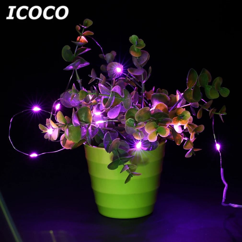 ICOCO 5 м светодиодный 3AA батарея Серебряный провод струнный светильник сказочная лампа для фестиваля Рождество Праздник Вечеринка Weddin Декор Прямая поставка
