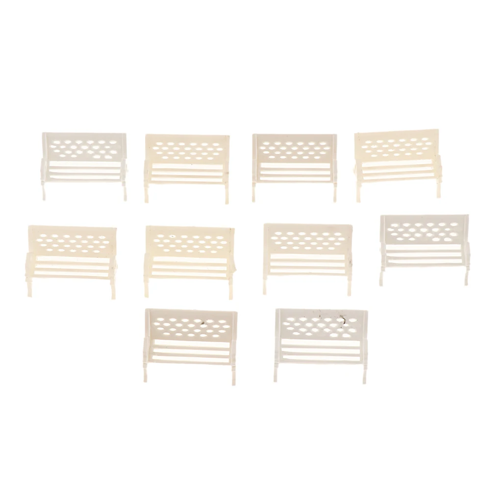 10pcs Geaden Park Decorative Bench Settle 1/50 O N Scale Scenics Layouts