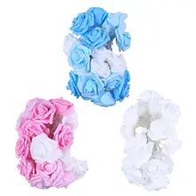 20LED роза цветок Фея гирлянды Валентина Свадебный праздник Декор ЕС