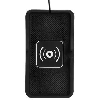 

Portable Car Wireless Charger Wear-resistant Cable Charging Pad Mat Non-slip Silicone Phone Holder Dock 185x100x25mm