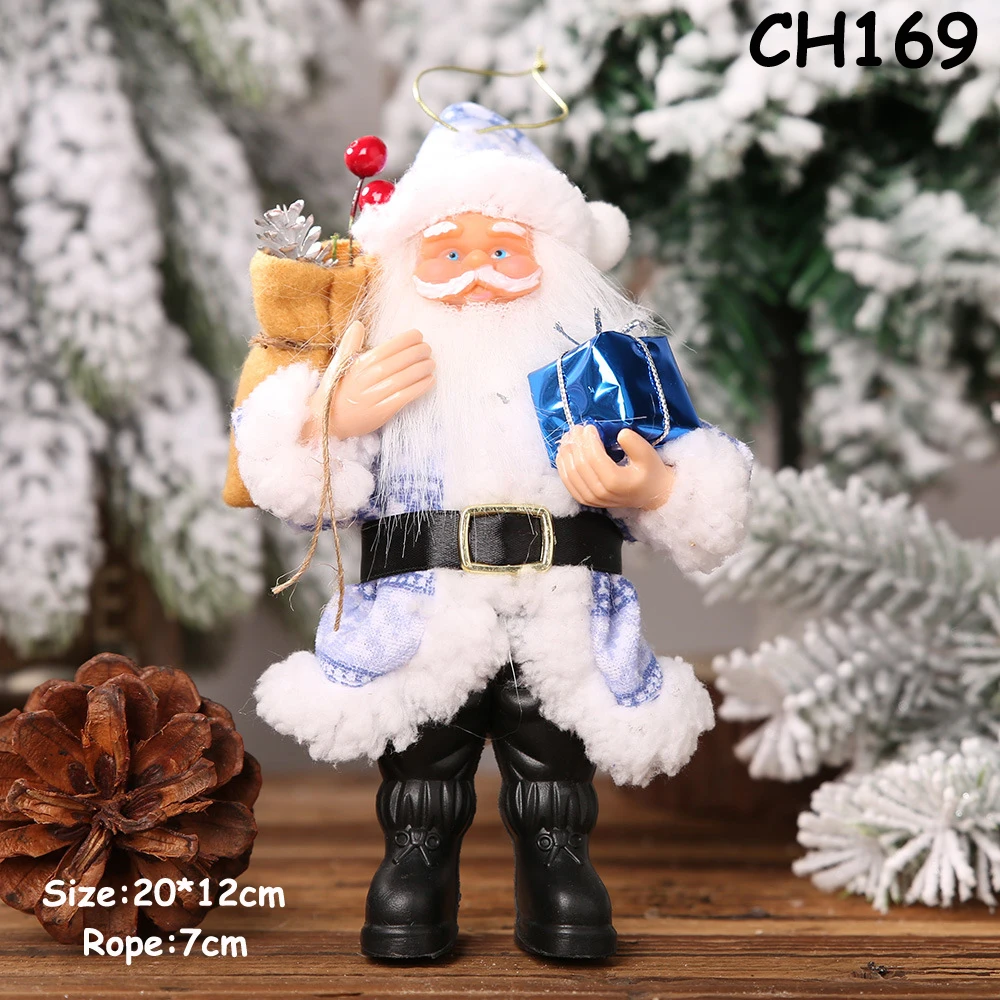 CH169 20cm Santa Claus Doll Toy Christmas Tree Pendant Ornaments Xmas Gift Home Decor DIY Party Birthday Table Decorations - Цвет: CH169