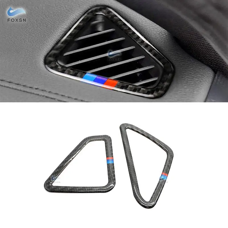 For BMW X5 X6 F15 F16 2014 2015 2016 2017 2pcs Carbon Fiber Air Conditioning Vent Outlet Cover Trim | Автомобили и мотоциклы