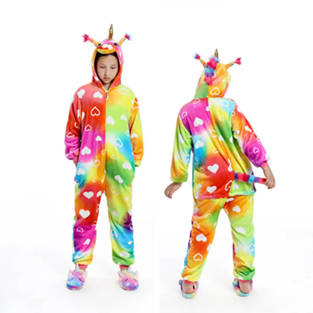 Winter Flannel Soft Warm Kigurumi Spider Pajamas Children Unicorn Oneise Boys Pyjamas Kigurumi Dinosaurio Costume Girls Homewear best baby nightgown