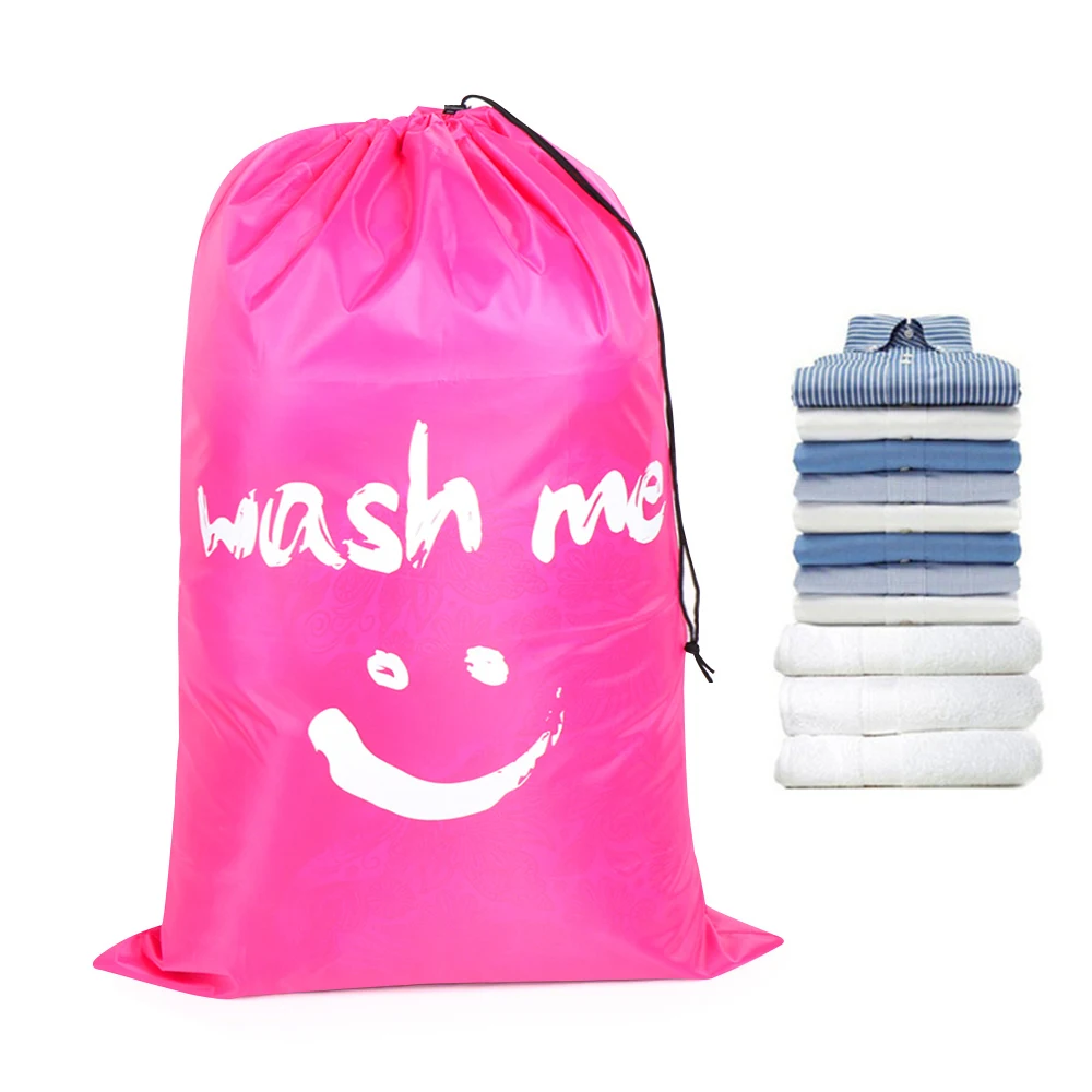 Washable Dirty Clothes Organizer Nylon Laundry Bag Travel Storage Pouch Folding Drawstring Bag, laundry bag,clothes washing bag