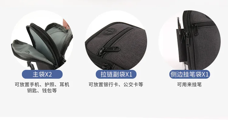Многофункциональная сумка для сертификата, сумка через плечо, водонепроницаемая сумка для мобильного телефона, мужская женская сумка на одно плечо