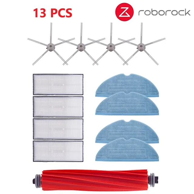 Xiaomi Roborock S7 S70 S75 S7Max s7MaxV T7S Plus Main Roll Brush Mop Rag Hepa Filter Side Brush Vacuum Cleaner Accessories 13 pcs