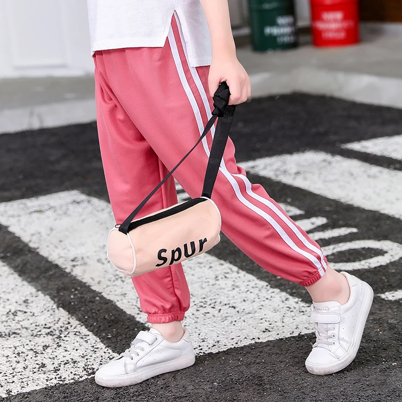 Spring Cotton Pants for Boys Girls Casual Sports Jogging Pant Summer Striped Loose Pants for Kids Children Trousers Clothes girls pants boys pants kids pants girls trousers