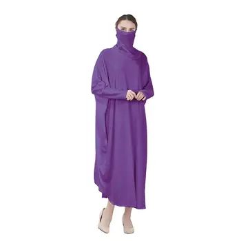 

Women Full Cover Long Sleeve Prayer Robe Kaftan Jilbab Abaya Maxi Muslim Dress