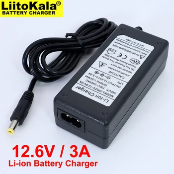 

wholesale 3PCS Liitokala 12.6V 3A Lithium Battery Charger 3 series lithium Cbattery 12V battery DC 5.5*2.1MM+US EU AC power cord