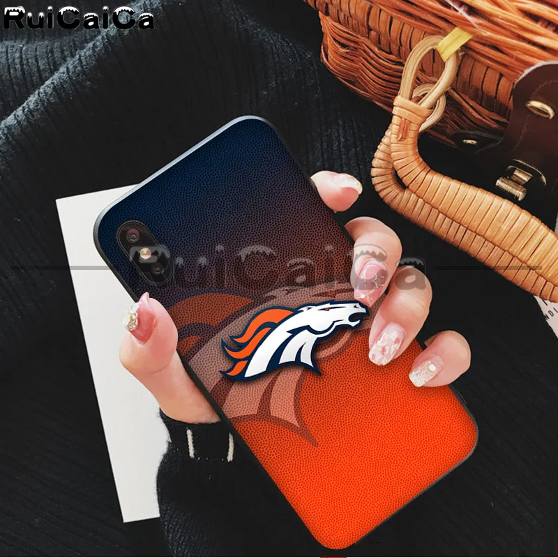 RuiCaiCa Denver Broncos Smart Cover черный мягкий чехол для iPhone X XS MAX 6 6S 7 7plus 8 8Plus 5 5S XR 11 11pro - Цвет: A5