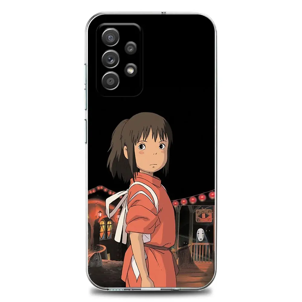 Cartoon Studio Ghibli Spirited Clear Phone Case for Samsung A01 A02s A11 A12 A21 S A31 A41 A32 A51 A71 A42 A52 A72 Soft Silicon kawaii samsung phone cases