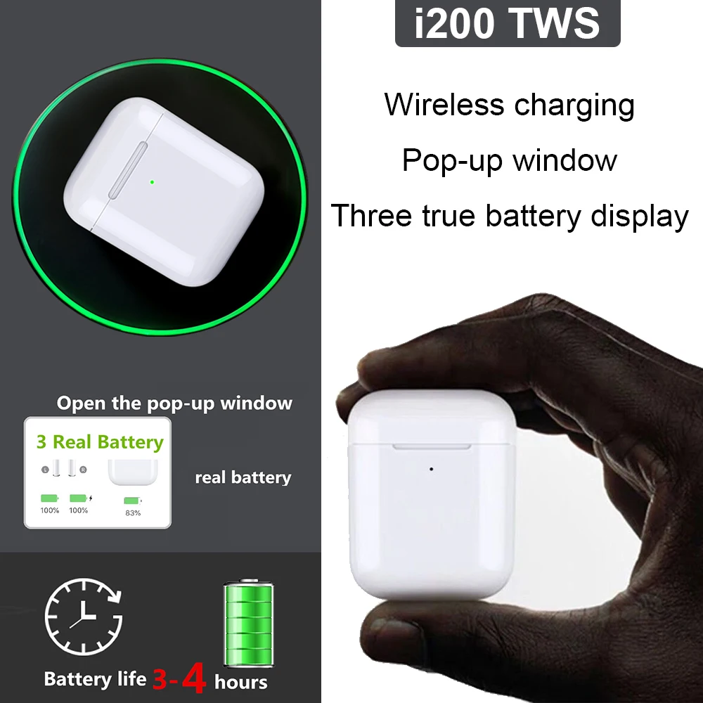 1705.84 руб. 23% СКИДКА|Новый i200 TWS 2 поколения копия 1:1 мини bluetooth гарнитура беспроводная гарнитура 6D сабвуфер pk i10 i12 i30 i60 i80 i100 i500 tws-in Наушники и гарнитуры from Бытовая электроника on Aliexpress.com | Alibaba Group