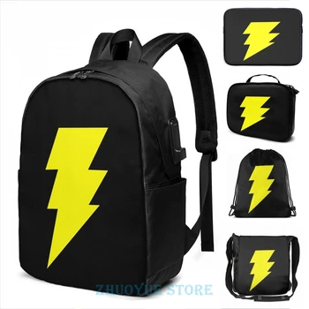 

Funny Graphic print Shazam(2) USB Charge Backpack men School bags Women bag Travel laptop bag