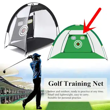

2 Meters Golf Trainer Hitting Cage with Training Holes Indoor Foldable Practice Net Foldable Training Set Garden Golf Training