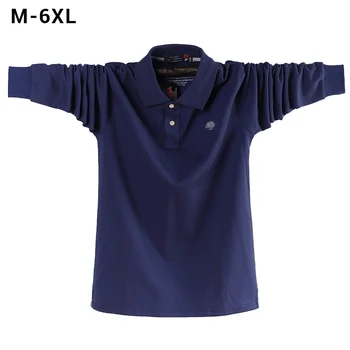 

Shirt men Polo Men's Solid Long Autumn Full Sleeve Cotton Warm Shirts Casual Tops Plus Size M-6XL Turndown Collar Clothes Male