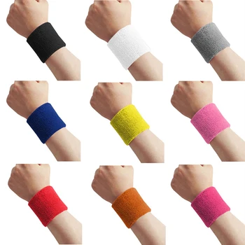 Kleurrijke Katoen Unisex Sport Zweetband Zweetband Wrist Protector Running Badminton Basketbal Yoga Zweet Polsband