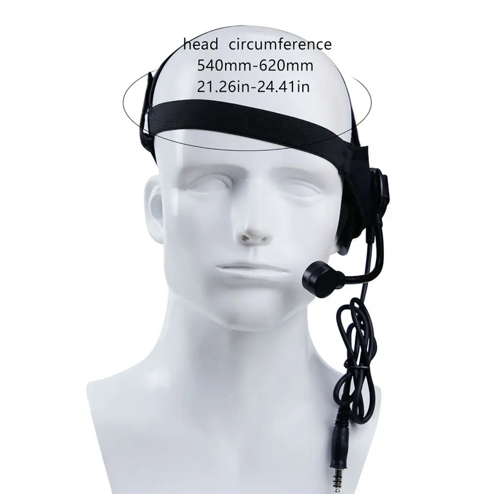 WoSport Tactical HD02 Round Edge Headset U94 Style PTT for iCom Kenwood Midland Motorola