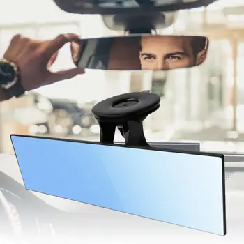 

Car Mirror Interior Suction Cup Blue Rearview Mirrors Universal Auto Rear View Mirror Anti-glare Wide-angle Surface Blue Mirror