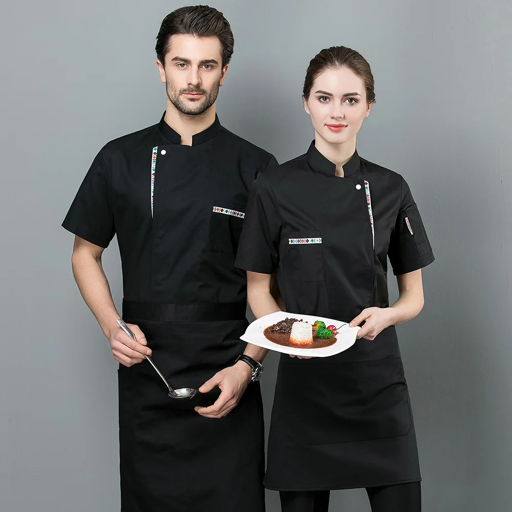 unisex high quality chef uniform restaurant hotel catering chef Work shirt Food Service Kitchen Chef Jacket cooker work clothes