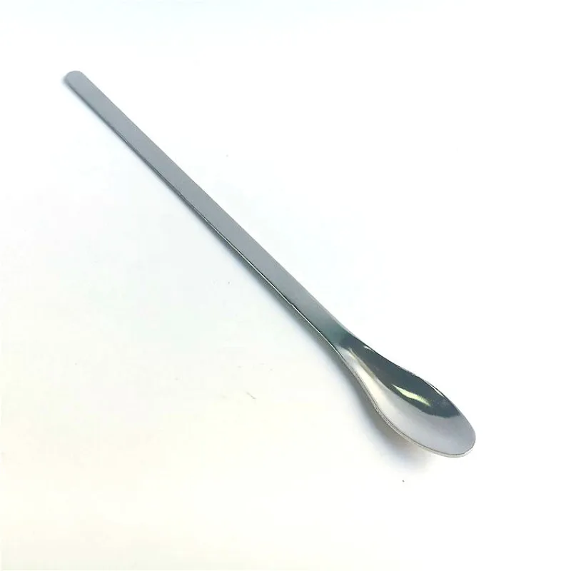 Best 20pcs/lot 22CM Single Head Stainless steel drug spoon teaspoon of medication spoon spatula Reagents Free Shipping