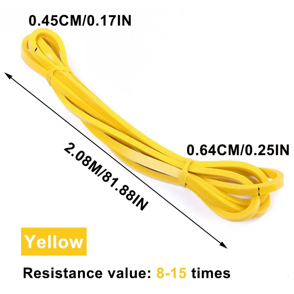 Fitness Rubber Bands Resistance Band Unisex 208Cm Yoga Elastic Bands Loop Expander for Exercise Sports Equipment Unisex