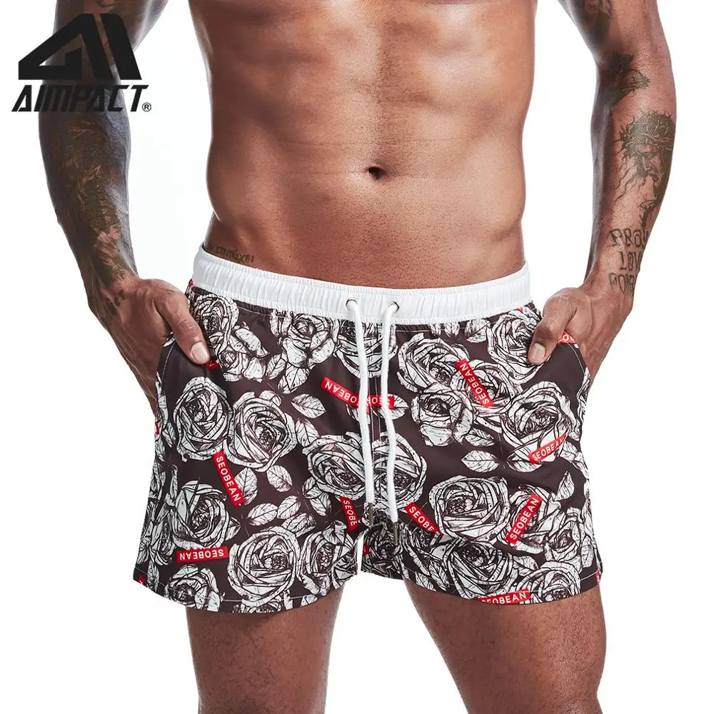 Men's Swimming Board Shorts Bathing Suits for Men Fashion Swim Sport Trunks Quick Dry Swimwear with Mesh Lining Pocket AM2325