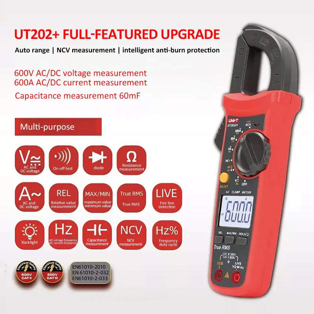 UNI-T 400-600A Digital Clamp Meter RMS High Precision True Auto Range 5 new