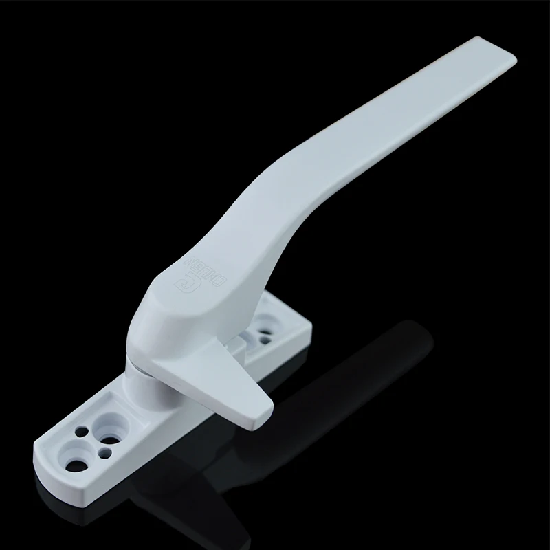 Thickened plastic steel door and window handle glass window handle flat 7 style lock toilet