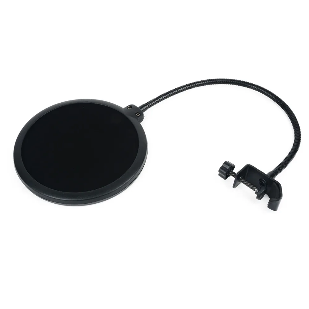 1 шт. черный двухслойный Студийный микрофон ветровой экран фильтр для говорящая, записывающая