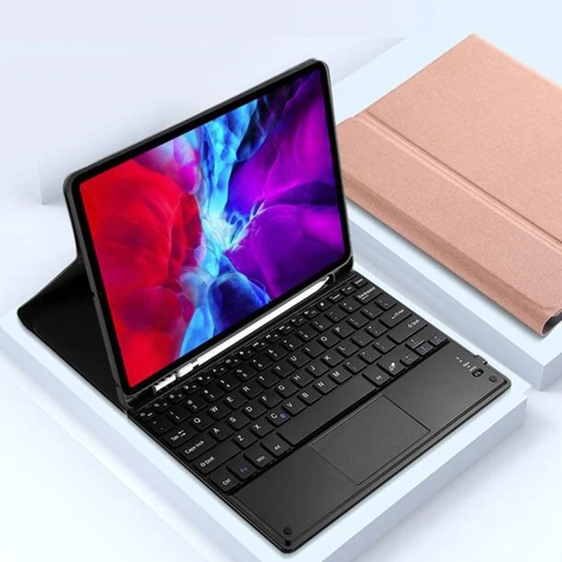 

For IPad Pro 12.9 2020 Case with Pencil Holder Smart Cover with Touchpad Keyboard Tablet Case for IPad Pro 12.9 2018
