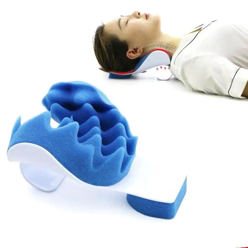 Cojín apto para cojín de masaje cervical, dispositivo de dolor para cervicales, relajación, descanso de viaje, alivio de la columna vertebral, tracción del cuello