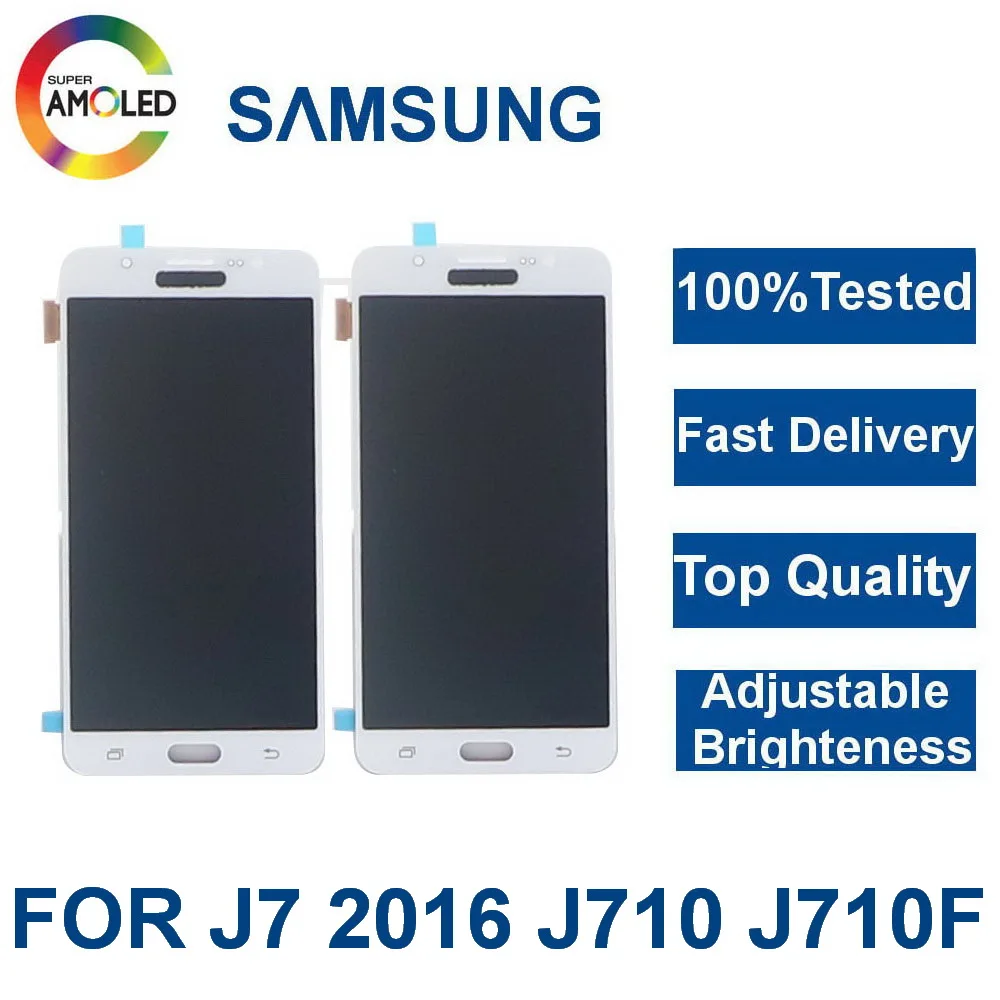 

Super AMOLED LCD Display For Samsung Galaxy J7 2016 J710 SM-J710FN/DS J710M J710H LCD Display Touch Screen Digitizer Assembly