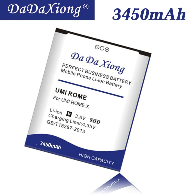 Аккумулятор DaDaXiong большой емкости 3450 мАч Umi ROME для смартфона UMI X ROMEX | Мобильные