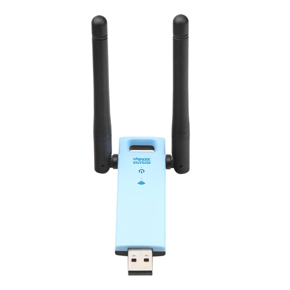 WDR603U 300 Мбит/с USB WiFi ретранслятор беспроводной расширитель диапазона Усилитель сигнала Усилитель двойной антенны синий с черным
