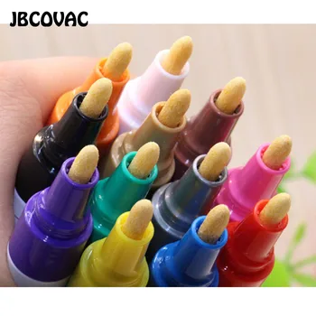 

Colorful Waterproof Car Tyre Tire Tread CD Metal Paint Markers Graffiti Oily Markers Brush Pen For Universal Autos Accessories