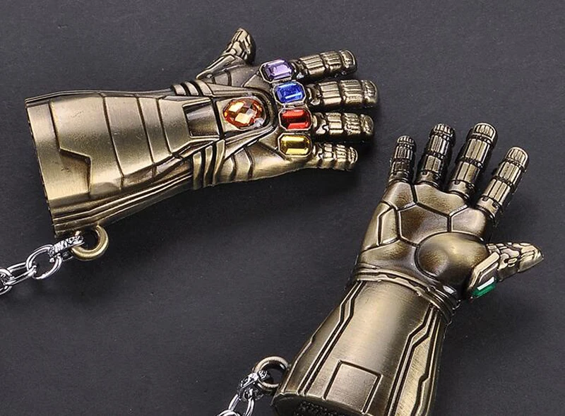 10 шт./лот Мстители 4 танос ручные перчатки брелок Marvel Comics Movie Car модные украшения вечерние подарки для мужчин