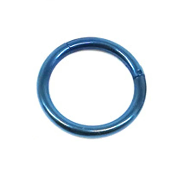 Hinged Septum Clicker Segment Nose Ring Lip Ear Cartilage Ear Helix Body Piercing Jewelry  Surgical Steel Ring Hoop Blue