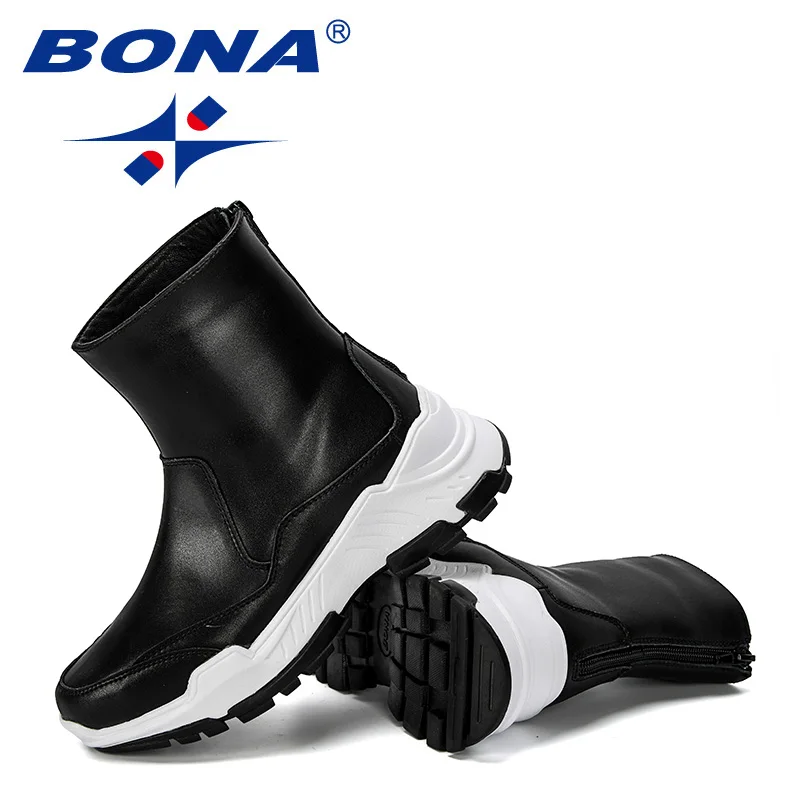 ROYYNA/Новинка года; дизайнерские женские сапоги на платформе; женская обувь на толстом каблуке на молнии; Женская модная зимняя плюшевая обувь