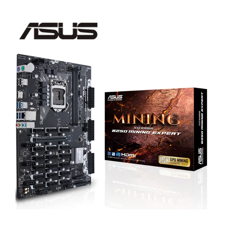 Материнская плата Asus B250 MINING EXPERT оригинальная для настольного ПК Intel 1151 B250M DDR4 LGA