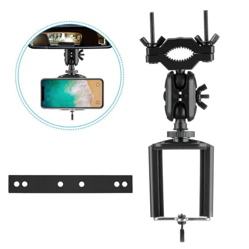 

New Rear View Mirror Car Mount Cradle Universal Smartphone GPS MP4 PDA Holder Stand 360degree Rotation