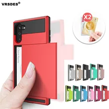 For Samsung Galaxy Note10+ 5G Note 10 Case Slide Credit Card Slot Wallet Phone Case For Samsung Note 10 Note10 Plus 5G Funda