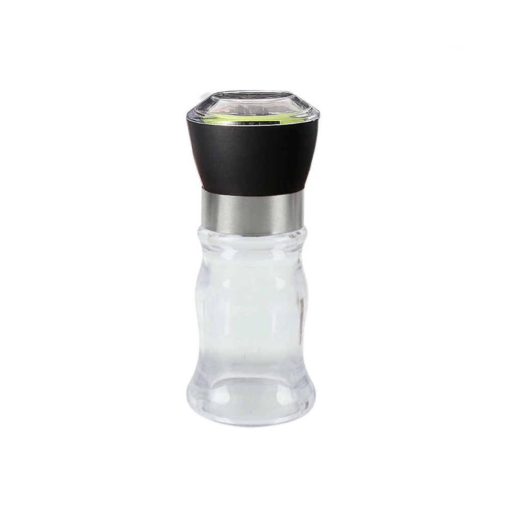 Портативный Ручной Твист мельница для перца специй шифовальный станок кухонный шлифовочный инструмент уплотнение приправа горшок мельница для перца для кухни - Цвет: Черный