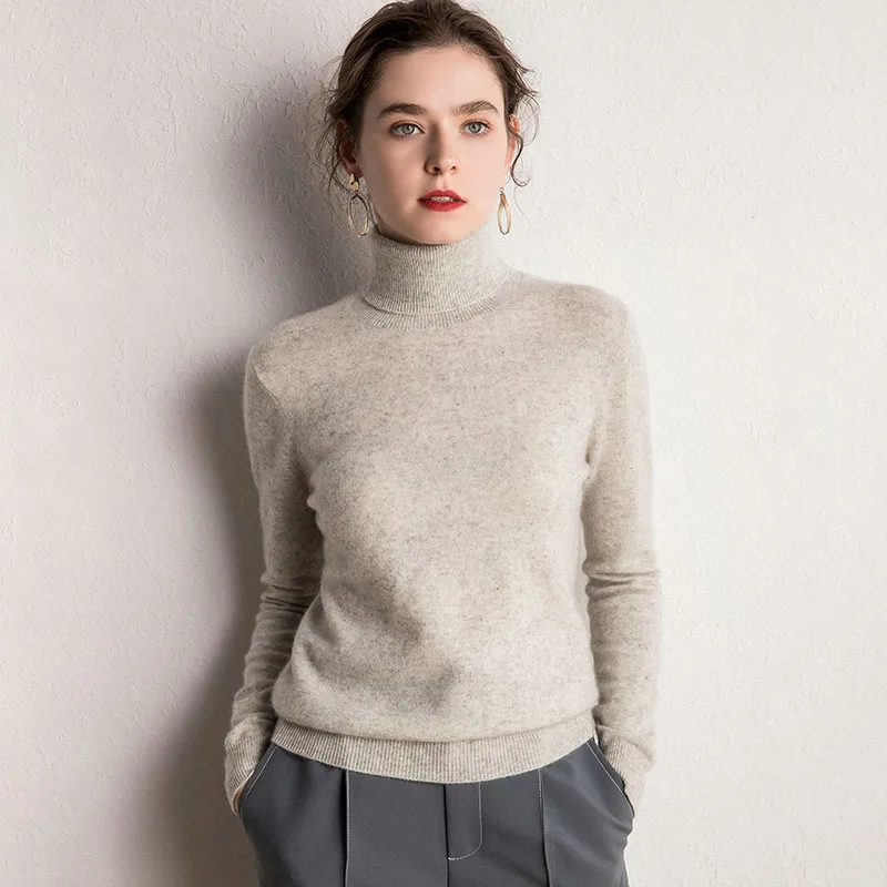 2020 Women's 100% Cashmere Turtleneck Knit