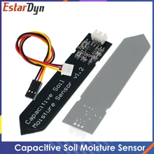 Módulo de Sensor de humedad de suelo capacitivo, cable de amplio voltaje no fácil de corroer, 3,3 ~ 5,5 V, resistente a la corrosión con gravedad para Arduino