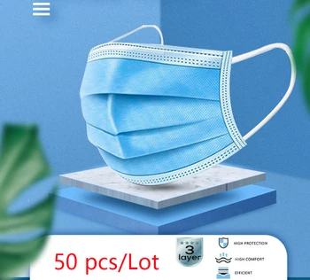 

Mask Disposable Nonwoven 3 Layer Ply Filter Mask 50Pcs/100pcs mouth Face mask filter safe Breathable dustproof Protective masks