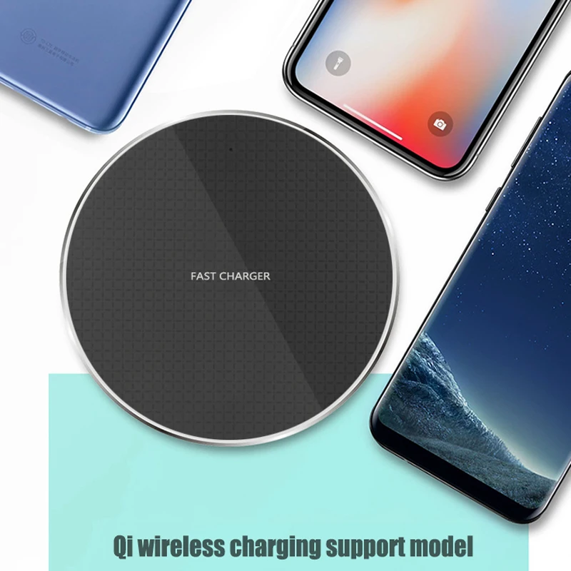Беспроводная зарядка Qi 10 Вт док станция для быстрой зарядки iPhone 11 Pro X Xs Max Xr 8 Samsung S8