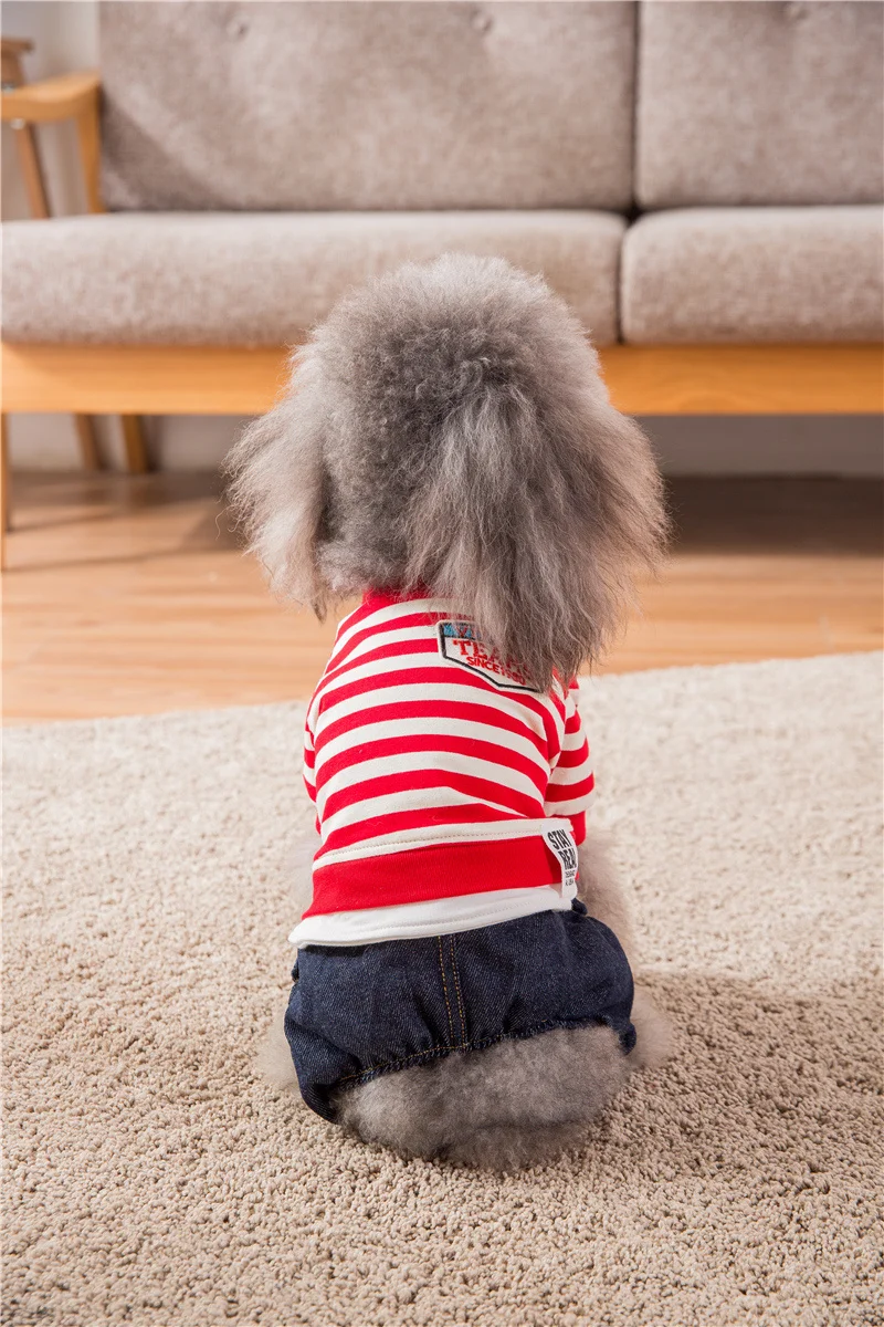 Hipidog Новое поступление одежда для домашних животных полосатая теплая одежда для собак Осенняя Прямая поставка